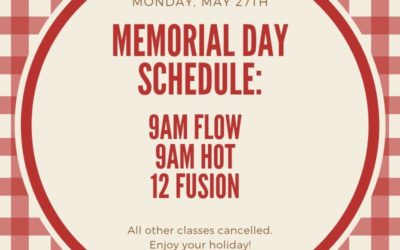 Memorial Day Schedule