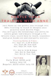 Gentle Yoga Training With Anne @ True Self Yoga